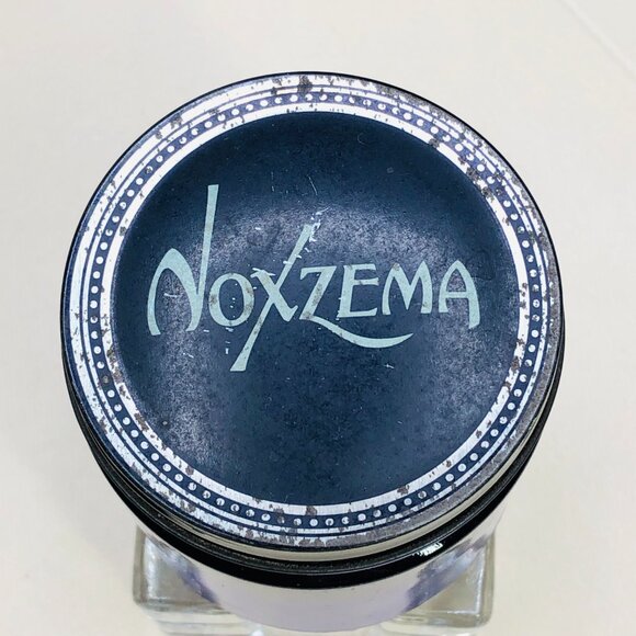 Vintage 60s NOXZEMA Cobalt Blue Glass Jar and Lid - Empty- Skincare Advertising - Picture 3 of 10